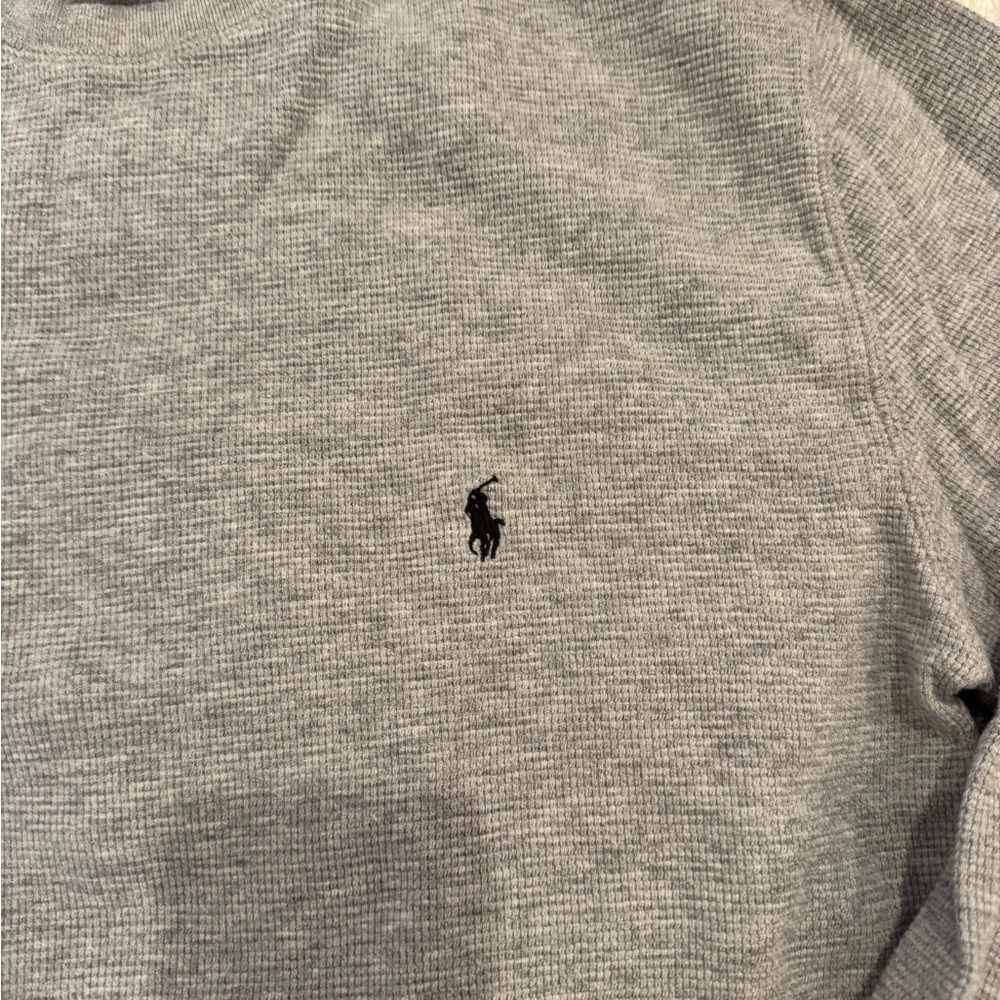 Polo by Ralph Lauren Men's Heather Gray Crewneck, excellent cond - Picture 3 of 7